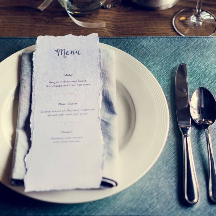 Composition du menu et devis
